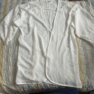 Apt 9 kimono white intimates large